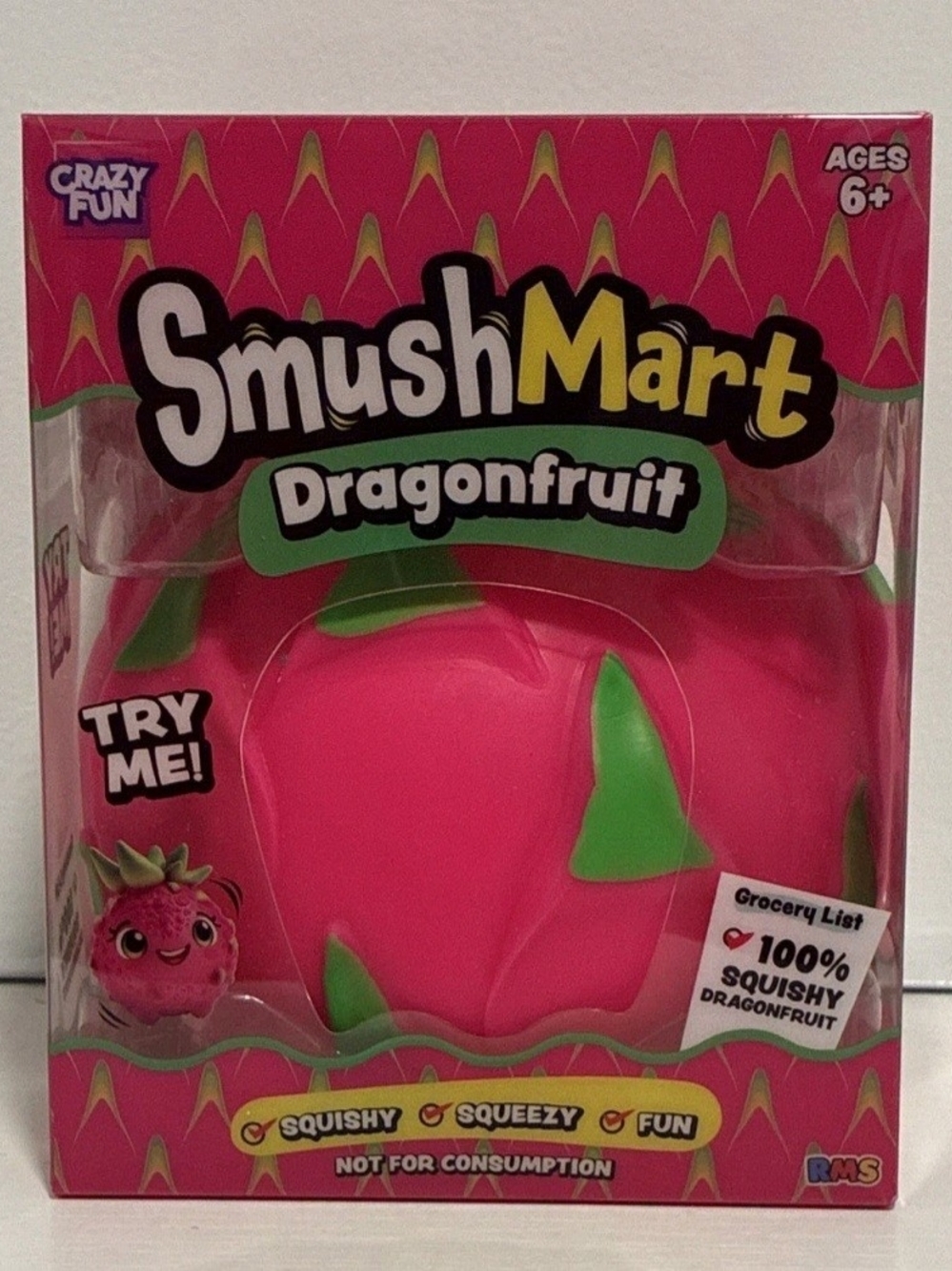Brand New Dragonfruit Squishy Toy - Pink